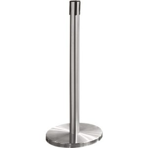 Absperrpfosten GLA55, ohne Gurt, aus Edelstahl, H 985 mm Absperrpfosten GLA55, ohne Gurt, aus Edelstahl, H 985 mm