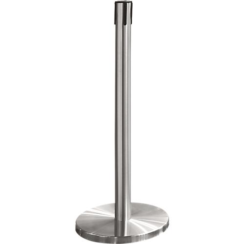 Absperrpfosten GLA55, ohne Gurt, aus Edelstahl, H 985 mm
