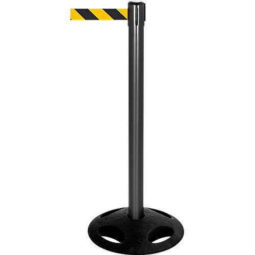Absperrpfosten RS-Guidesystems GLA 26, schwarzt, Gurt gelb/schwarz, 2 Stück