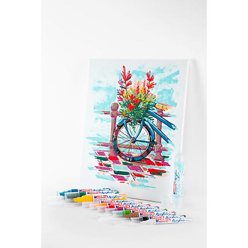 Acrylmarker edding creativ, 12er Set, geeignet für viele Oberflächen, unterschiedliche Strichbreiten, diverse Farben