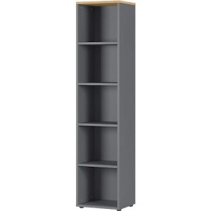 Aktenregal Agenda Home, 5 OH, B 450 x T 400 x H 1970 mm, Graphit/Eiche Aktenregal Agenda Home, 5 OH, B 450 x T 400 x H 1970 mm, Graphit/Eiche