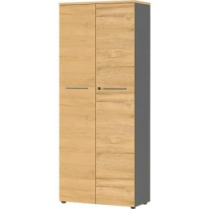 Aktenschrank Agenda Home, 5 OH, abschließbar, B 800 x T 400 x H 1970 mm, Graphit/Eiche Aktenschrank Agenda Home, 5 OH, abschließbar, B 800 x T 400 x H 1970 mm, Graphit/Eiche