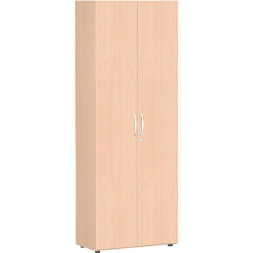 Aktenschrank ALICANTE, 6 Ordnerhöhen, 5 Böden, abschließbar, B 800 x T 400 x H 2160 mm, Buche