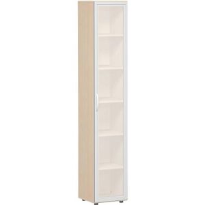 Aktenschrank ALICANTE, 6 Ordnerhöhen, 5 Böden, Glastür rechts, B 400 x T 400 x H 2160 mm, Ahorn-Dekor Aktenschrank ALICANTE, 6 Ordnerhöhen, 5 Böden, Glastür rechts, B 400 x T 400 x H 2160 mm, Ahorn-Dekor