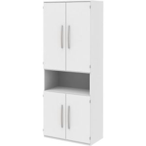 Aktenschrank BARI, 6 OH, 3 Böden, 1 offenes Fach, B 819 x T 430 x H 2174 mm, weiß Aktenschrank BARI, 6 OH, 3 Böden, 1 offenes Fach, B 819 x T 430 x H 2174 mm, weiß