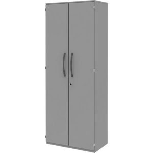 Aktenschrank BARI, 6 OH, 5 Böden, Schloss, B 819 x T 430 x H 2174 mm, mittelgrau/mittelgrau Aktenschrank BARI, 6 OH, 5 Böden, Schloss, B 819 x T 430 x H 2174 mm, mittelgrau/mittelgrau