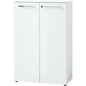 Aktenschrank MONTERIA, Front & Abdeckplatte aus Glas, abschließbar, 3 OH, B 800 x T 370 x H 1200 mm, weiß Aktenschrank MONTERIA, Front & Abdeckplatte aus Glas, abschließbar, 3 OH, B 800 x T 370 x H 1200 mm, weiß