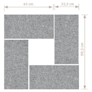 Akustik-Wandelemente, 4 Stück, Schallabsorberklasse C, Befestigung mit Magnetstreifen, B 235 x H 650 mm, Vlies, grau-meliert Akustik-Wandelemente, 4 Stück, Schallabsorberklasse C, Befestigung mit Magnetstreifen, B 235 x H 650 mm, Vlies, grau-meliert