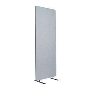 Akustischer Raumteiler, Einzelexemplar, rechteckig, Hochkant-Format, mit Standfüßen, B 600 x T 350 x H 1680 mm, PET-Filz, hellgrau Akustischer Raumteiler, Einzelexemplar, rechteckig, Hochkant-Format, mit Standfüßen, B 600 x T 350 x H 1680 mm, PET-Filz, hellgrau