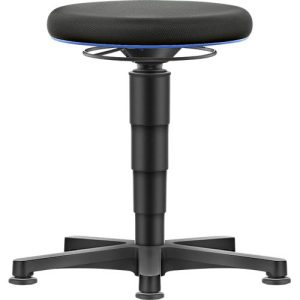 Allround Hocker Bimos, sitzhöhenverstellbar 450-650 mm, mit Gleiter, Stoffbezug, atmungsaktiv, Farbring blau Allround Hocker Bimos, sitzhöhenverstellbar 450-650 mm, mit Gleiter, Stoffbezug, atmungsaktiv, Farbring blau
