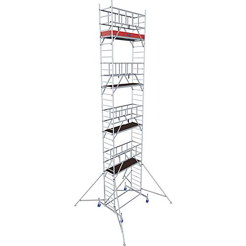 Alu-Fahrgerüst Krause ProTec, 200 kg/m², TÜV-geprüft, gebremste Rollen, L 2000 x B 700 x H 10300 mm