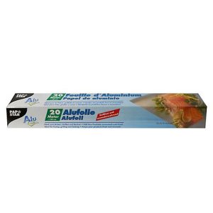 Alufolie Papstar, L 20 m x B 300 mm, Stärke 11 μ, Aluminium, silber, 1 Rolle in Faltschachtel mit Spenderöffnung Alufolie Papstar, L 20 m x B 300 mm, Stärke 11 μ, Aluminium, silber, 1 Rolle in Faltschachtel mit Spenderöffnung