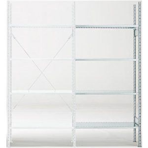 Anbauregal, 4 Böden, H 2278 x B 1055 x T 800 mm, verzinkt Anbauregal, 4 Böden, H 2278 x B 1055 x T 800 mm, verzinkt