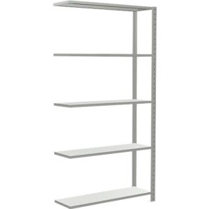 Anbauregal H 2000 x B 1000 x T 600 mm, lichtgrau, mit 5 Böden Anbauregal H 2000 x B 1000 x T 600 mm, lichtgrau, mit 5 Böden