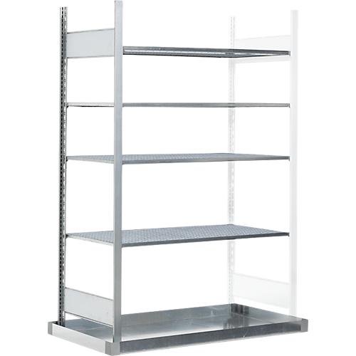 Anbauregal REG-B 1344 für Gefahrstoffregal asecos REG-B 1344, B 1310 x T 525 x H 2000 mm, mit 41 l Bodenauffangwanne und 4 Stahl-Gitterostböden