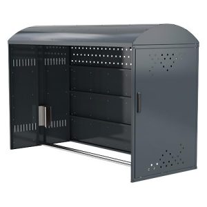 Anbausatz mit Seitenwand für Fahhradgarage BikeBox 1 B mit Bogendach, anthrazitgrau RAL 7016 Anbausatz mit Seitenwand für Fahhradgarage BikeBox 1 B mit Bogendach, anthrazitgrau RAL 7016
