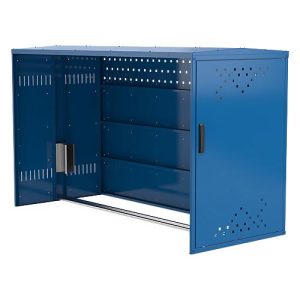 Anbausatz mit Seitenwand für Fahrradgarage BikeBox 1 G mit Giebeldach, enzianblau RAL 5010 Anbausatz mit Seitenwand für Fahrradgarage BikeBox 1 G mit Giebeldach, enzianblau RAL 5010