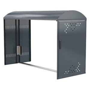Anbausatz ohne Seitenwand für Fahhradgarage BikeBox 1 B mit Bogendach, anthrazitgrau RAL 7016 Anbausatz ohne Seitenwand für Fahhradgarage BikeBox 1 B mit Bogendach, anthrazitgrau RAL 7016