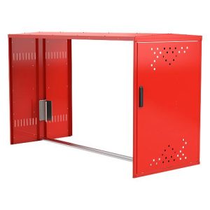 Anbausatz ohne Seitenwand für Fahrradgarage BikeBox 1 G mit Giebeldach, verkehrsrot RAL 3020 Anbausatz ohne Seitenwand für Fahrradgarage BikeBox 1 G mit Giebeldach, verkehrsrot RAL 3020