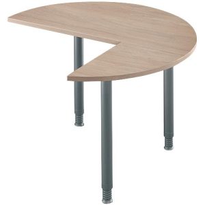 Ansatztisch, 3/4 Kreis, Ø 1200 mm, Ansatz rechts/links, Eiche/anthrazit Ansatztisch, 3/4 Kreis, Ø 1200 mm, Ansatz rechts/links, Eiche/anthrazit