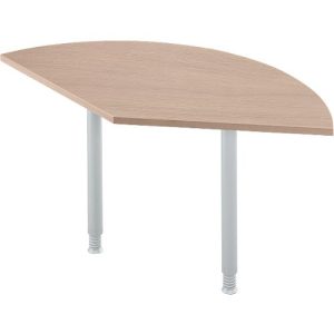 Ansatztisch Ergo-T 2.0, 135° Winkel, Quadratrohrfuß, B 800 x T 800 x H 718-898 mm, Eiche-Dekor/weißalu Ansatztisch Ergo-T 2.0, 135° Winkel, Quadratrohrfuß, B 800 x T 800 x H 718-898 mm, Eiche-Dekor/weißalu