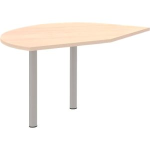 Ansatztisch rechts BARI, 2 Stützfuße, Form A, Bogen, B 1050 x T 1260 x H 680-820 mm, Ahorn-Dekor Ansatztisch rechts BARI, 2 Stützfuße, Form A, Bogen, B 1050 x T 1260 x H 680-820 mm, Ahorn-Dekor