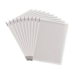 Antibakterielle Sichttafeln Tarifold, für Sichttafelsystem Sterifold, Hochformat A4, oben offen, PVC, weiß, 10 St. Antibakterielle Sichttafeln Tarifold, für Sichttafelsystem Sterifold, Hochformat A4, oben offen, PVC, weiß, 10 St.