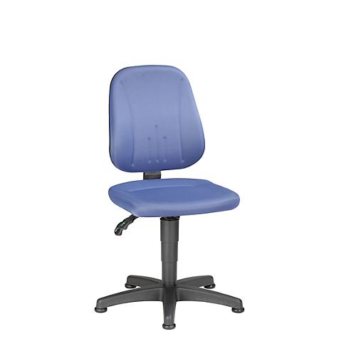 Arbeitsdrehstuhl Unitec, Stoffpolster, Gleiter, Visa mittelblau