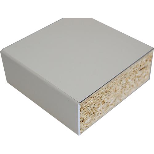 Arbeitsplatte Laminat mit S-Aufbau, 40 mm stark, Hartlaminat beschichtet, lichtgrau, B 1500 x T 700 mm