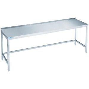 Arbeitstisch aus Edelstahl, unterfahrbar, 850 x 700 x 2000 mm