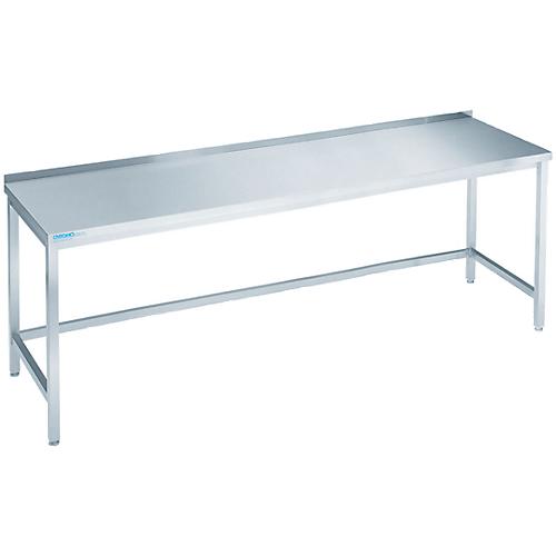 Arbeitstisch aus Edelstahl, unterfahrbar, 850 x 700 x 2000 mm