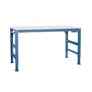 Arbeitstisch Ergo, Elektro-Hydraulik, Platte Melamin, 2000 x 800 mm, brillantblau Arbeitstisch Ergo, Elektro-Hydraulik, Platte Melamin, 2000 x 800 mm, brillantblau