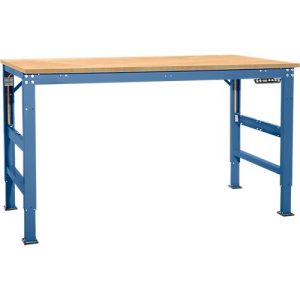 Arbeitstisch Ergo, Elektro-Hydraulik, Platte Multiplex, 1250 x 800 mm, brillantblau Arbeitstisch Ergo, Elektro-Hydraulik, Platte Multiplex, 1250 x 800 mm, brillantblau