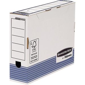 Archivschachteln BANKERS BOX® Serie System, bis A4, Klappdeckel & Beschriftungsfeld, B 85 x T 265 x H 327 mm, FSC®-Recyclingpappe, blau-weiß, 10 Stück Archivschachteln BANKERS BOX® Serie System, bis A4, Klappdeckel & Beschriftungsfeld, B 85 x T 265 x H 327 mm, FSC®-Recyclingpappe, blau-weiß, 10 Stück