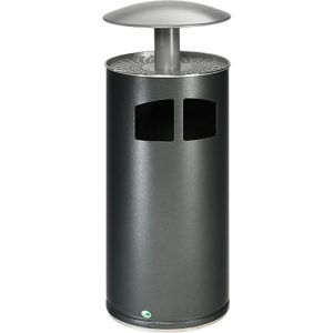 Ascher-/Abfallsammler antik-s./Dach silb