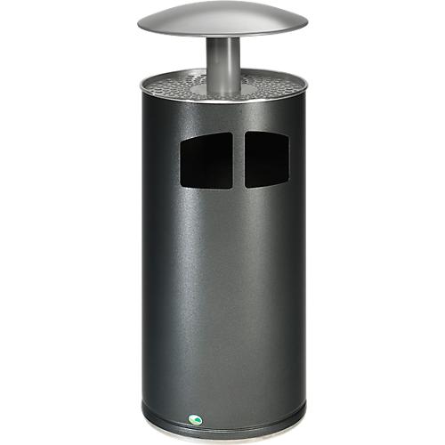 Ascher-/Abfallsammler antik-s./Dach silb