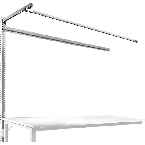 Aufbauportal m. Ausleger, Ansatztisch SPEZIAL Arbeitstisch/Werkbank UNIVERSAL/PROFI, 2000 mm, alusilber