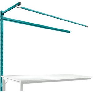 Aufbauportal m. Ausleger, Ansatztisch SPEZIAL Arbeitstisch/Werkbank UNIVERSAL/PROFI, 2000 mm, wasserblau Aufbauportal m. Ausleger, Ansatztisch SPEZIAL Arbeitstisch/Werkbank UNIVERSAL/PROFI, 2000 mm, wasserblau