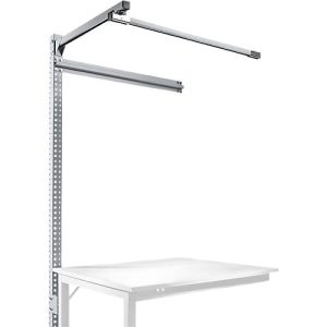 Aufbauportal m. Ausleger, Ansatztisch STANDARD Arbeitstisch/Werkbank UNIVERSAL/PROFI, 1250 mm, alusilber Aufbauportal m. Ausleger, Ansatztisch STANDARD Arbeitstisch/Werkbank UNIVERSAL/PROFI, 1250 mm, alusilber