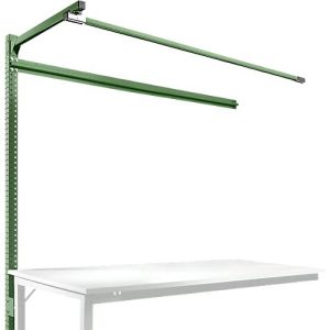 Aufbauportal m. Ausleger, Ansatztisch STANDARD Arbeitstisch/Werkbank UNIVERSAL/PROFI, 1750 mm, resedagrün Aufbauportal m. Ausleger, Ansatztisch STANDARD Arbeitstisch/Werkbank UNIVERSAL/PROFI, 1750 mm, resedagrün