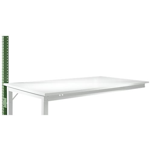 Aufbauportal, niedrig, Ansatztisch STANDARD Arbeitstisch/Werkbank UNIVERSAL/PROFI, resdagrün
