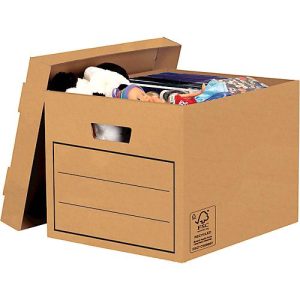 Aufbewahrungsbox Bankers Box, 10 Stück, B 320 x T 390 x H 260 mm, B-Flute Wellpappe, braun Aufbewahrungsbox Bankers Box, 10 Stück, B 320 x T 390 x H 260 mm, B-Flute Wellpappe, braun