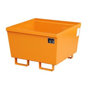 Auffangwanne BAUER AO-1, Stahl, 229 l, B 800 x T 800 x H 545 mm, orange Auffangwanne BAUER AO-1, Stahl, 229 l, B 800 x T 800 x H 545 mm, orange