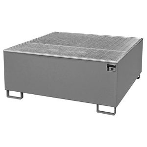 Auffangwanne BAUER AW 1000/PE mit Gitterrost, 1000 l IBC, B 1475 x T 1475 x H 625 mm, grau Auffangwanne BAUER AW 1000/PE mit Gitterrost, 1000 l IBC, B 1475 x T 1475 x H 625 mm, grau