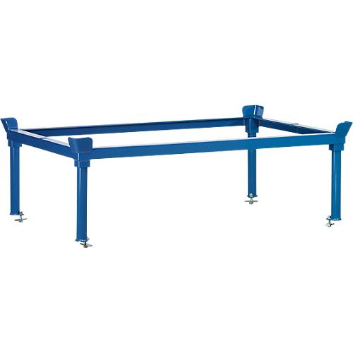 Aufsetzrahmen, für Paletten-Fahrgestell, Stahl, bis 1200 kg, blau, H 370/652 mm