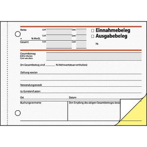 Ausgabe-/Einnahmebeleg Sigel SD026, selbstdurchschreibend, DIN A6 quer, 2 x 40 Blatt Ausgabe-/Einnahmebeleg Sigel SD026, selbstdurchschreibend, DIN A6 quer, 2 x 40 Blatt