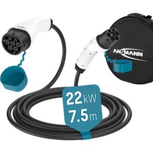 Autoladekabel ANSMANN 1900-0120 EV, 22 kW, Typ 2 Anschluss. für Hybrid- & Elektroauto, 3 phasig, 750 cm Autoladekabel ANSMANN 1900-0120 EV, 22 kW, Typ 2 Anschluss. für Hybrid- & Elektroauto, 3 phasig, 750 cm