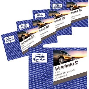 Avery Zweckform 222-5 Fahrtenbuch für PKW, A6 quer, 40 Blatt, 4er Pack + 1 gratis Avery Zweckform 222-5 Fahrtenbuch für PKW, A6 quer, 40 Blatt, 4er Pack + 1 gratis