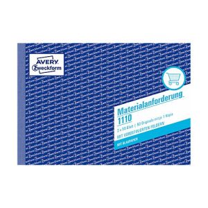 AVERY® Zweckform Materialanforderung Nr. 1110, weiß/gelb, 1 Blatt Blaupapier