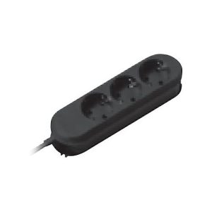 Bachmann SMART – Steckdosenleiste – Ausgangsanschlüsse: 3 (3 x Strom Typ F) – 3 m Schnur – Schwarz